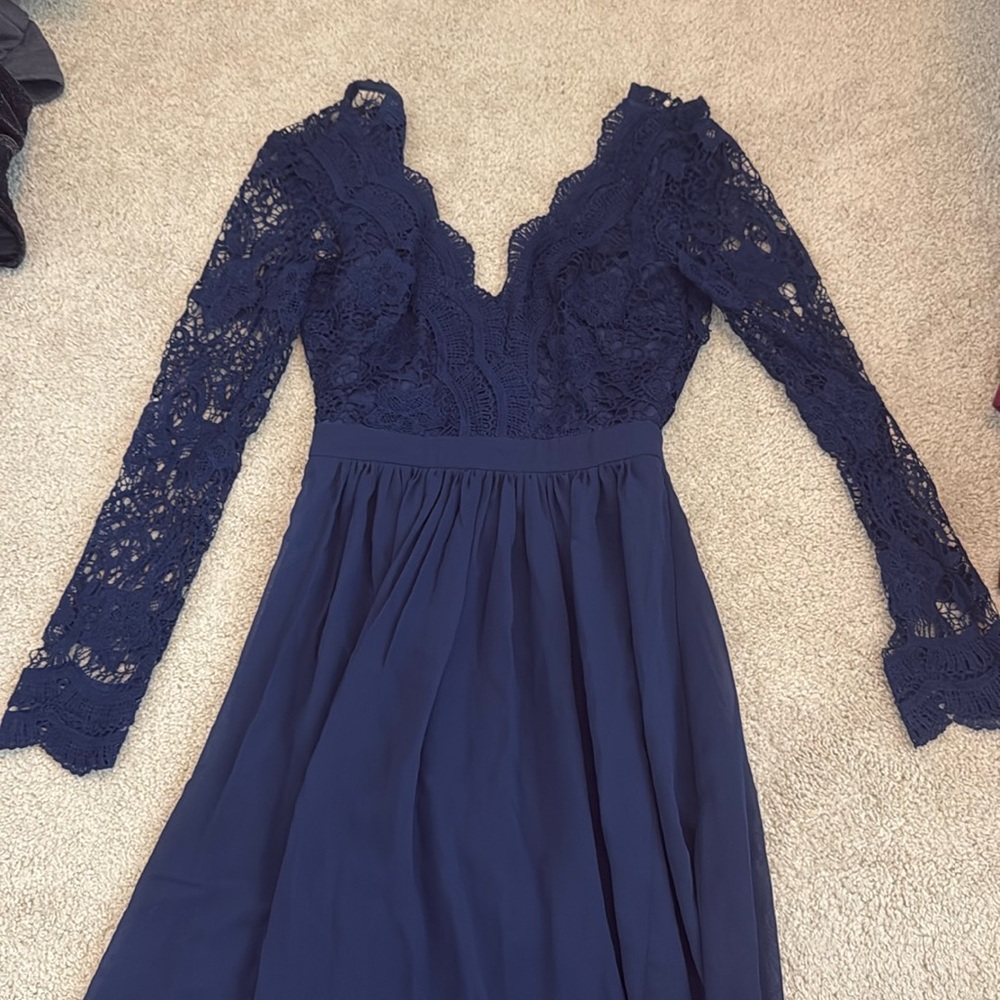 Lulus navy blue gown